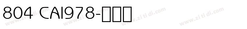 804 CAI978字体转换